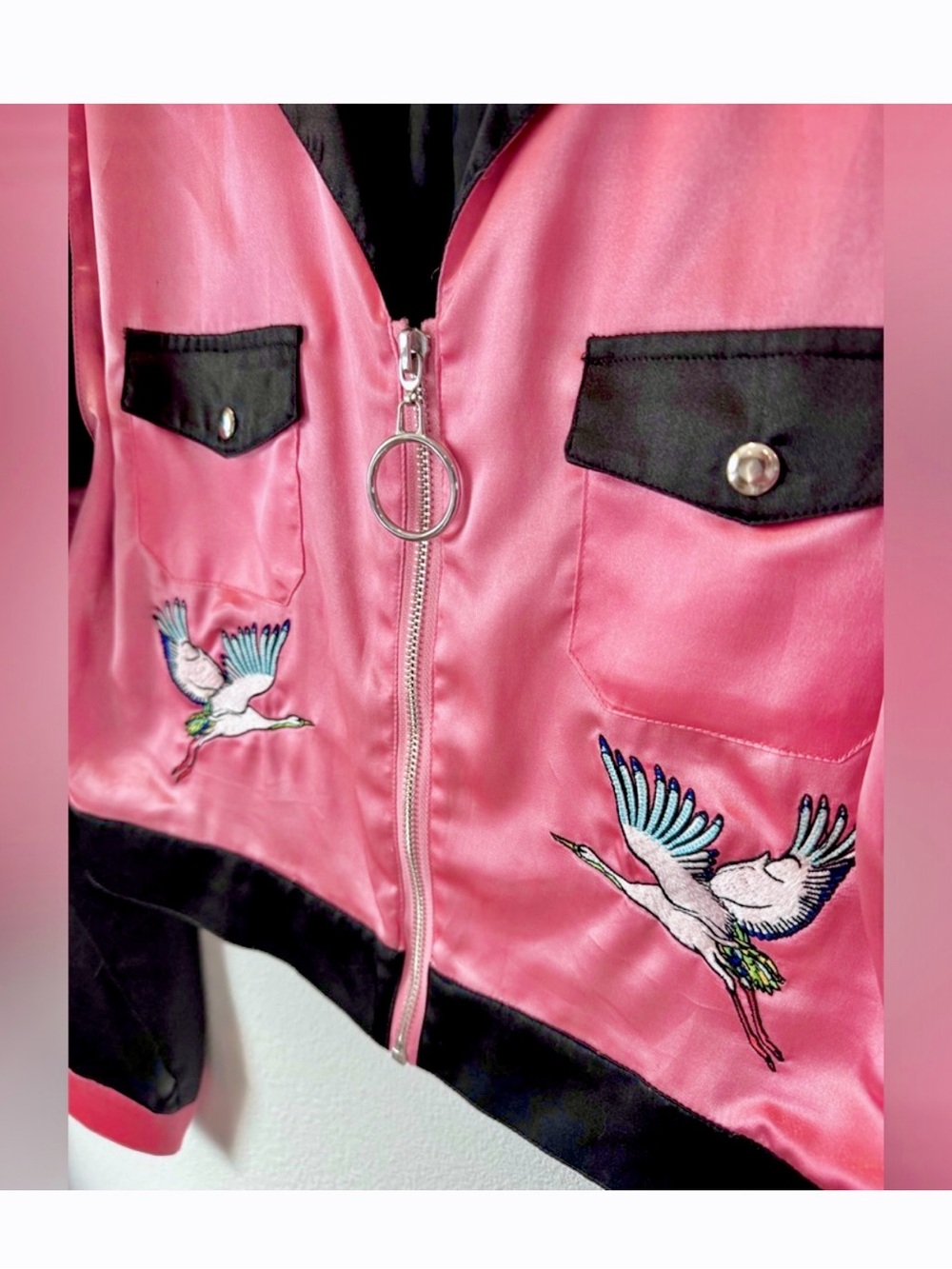 Dolls Kill Current Mood Tokyo Satin Crop Jacket | Size M